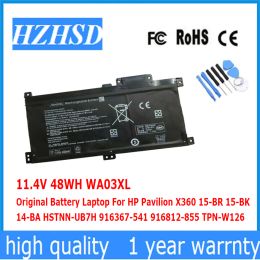 Batteries 11.4V 48WH WA03XL Original Battery Laptop For HP Pavilion X360 15BR 15BK 14BA HSTNNUB7H 916367541 916812855 TPNW126
