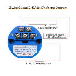 RTD PT100 Temperature Transmitter Sensor Module Thermal Resistance 4-20mA 0-5V 0-10V -50-50 -50-100 -50-150 0-100 0-200 Degree