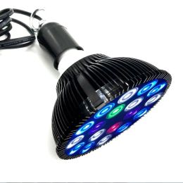 LED Aquarium Spotlight, Pet Lighting, Fish Tank Lamp, Plant Bulb, Saltwater, Marine Coral Reef, Summer, Black Spotlight 54W