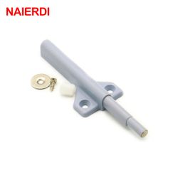 4PCS NAIERDI Cabinet Catches Handles Magnetic Door Stopper Drawer Closer Damper Buffers For Kitchen Pulls Furniture Hardware