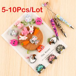 Kovict 5-10pcs Off-road Vehicle Rabbit Carrot Silicone Beads Food Grade Nursing Chewing DIY Pacifier Chain Necklace Accessories