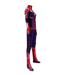 Adults Kids Carol Danvers Cosplay Costume Female Superhero Zentai Suit Woman Girls Halloween Bodysuit