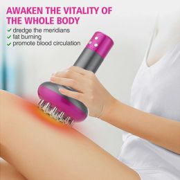 Portable EMS Micro Current Electric Vibrating Meridian Brush Massager Home Meridian Dredging Fat Burning Body Slimming Tools