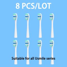 8 PCS/Set Electric Toothbrushes Replacement Heads Suitable for Usmile full series Electric Tooth Brushes Soft Bristle Nozzles