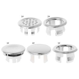 Bathroom Basin Sink Overflow Ring Round Insert Hole Cover Cap