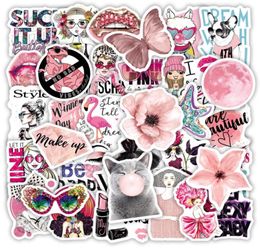 New Waterproof 103050PCS Mix Pink Style Girl Cartoon Stickers Aesthetic Laptop Phone Guitar Graffiti Decals Sticker Kid Toys sti3795432