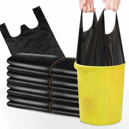 60*32cm Household Disposable Hand Carry Large Thickening Garbage Bag Kitchen Waste Black Plastic Bag Home Cleaning Garbage Bag