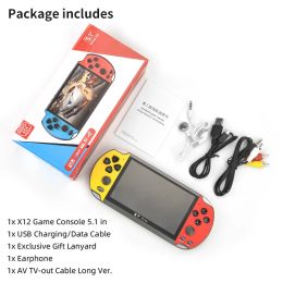 X7 Plus Retro Handheld Game Player Built-in 10000 Games Game Portable Console Audio Video Game Console AV Output Birthday Gift