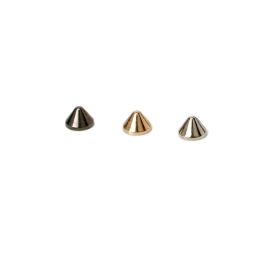 100sets 9*6mm Cone Spots Metal Punk Spike Leathercraft Rivets Bullet Spikes Rivets for Collar Shoes