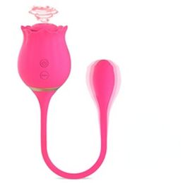 Clit Sucker Lick Vibrator Massage Dildo 2 In 1 for Women Rose Sex Adult Toy Vibrator Vibratory Roller Vibrator2 Female Sex Machine5076030