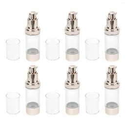 Liquid Soap Dispenser 6 Pcs Lotion Vacuum Bottle Portable Plastic Containers Makeup Remover Sample Pump Storage