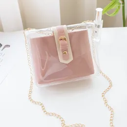 Shoulder Bags Casual Lady Transparent Jelly For Women 2024 Brand Travel Handbags Crossbody Mobile Phone Change Purse Ladies Girl