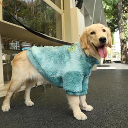 Dog Apparel Jacket Winter Warm Coat Thick Lambs Wool Clothes For Medium Large Dogs Windproof Fleece Tie Dye