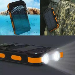 Dual USB DIY Solar Power Bank Case Kits Battery Charger External Box Flashlight Powerbank Shell Box Portable Waterproof Charger