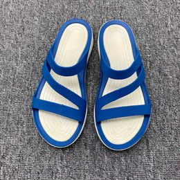 Slippers Women Shoes Sandals 2023 EVA Solid Colour Garden Casual Jelly Shoe Sports Antiskid Beach Platform H240409 BYSC