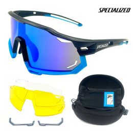 Sunglasses Sports Glasses Men's and Women's Polarized Bike Eyewear MTB Cycling UV400 Photochromic 4lens Sunglasses Bicycle Road Goggles