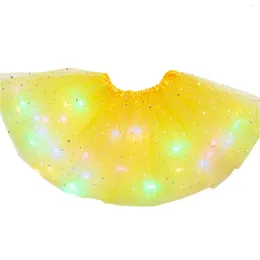 Stage Wear Baby Girl Glowing LED Fairy Skirt Kids Fancy Party Costume Elastic Dress 3-12 Years Old Girls