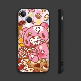 Cute G-Gloomy Bear Phone Case For iPhone 15,14,13,12,11 Plus,Pro,Max,XR,XS,X,7,8 Plus,SE,Mini Silicone Soft