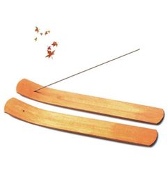 Natural Plain Wood Incense Stick Ash Catcher Burner Holder Wooden Incense Sticks Holder Home Decoration Whole LX33521887041