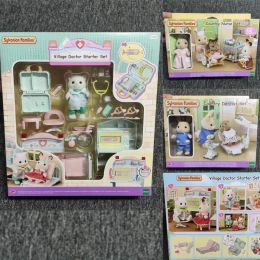 Original Sylvanian Families Village Doctor Starter Set Small Clinic Series Forest Dentist and Rural Beginner Doctor Set Toys