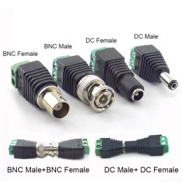 12V DC BNC Power Male Female Jack Connector Adapter Plug Video Balun Converter For CCTV Video LED Strip Light Camera Security D6