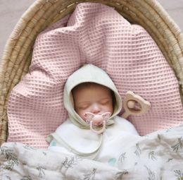 Baby Blankets Newborn Swaddle Wrap Waffle Cotton Gauze Soft Baby Sleeping Receiving Blanket Toddler Bath Towel Stroller Blankets