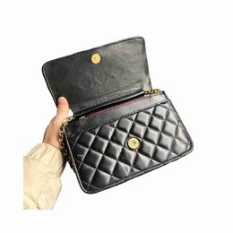 Mini flap clutch chain woc Bags luxury tote handbag womens mens designer cf bag pink pochette Cross body messenger bag quilted leather caviar black Shoulder Bags OBFB