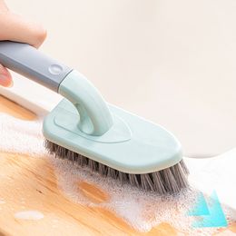 Long Handle Cleaning Brush Flexible Plastic Floor Seam Brush Clothes Cleaner Household Cleaning Tools