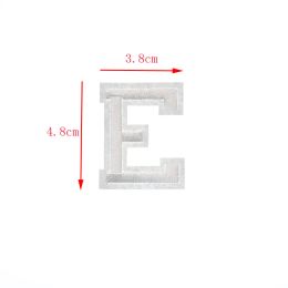 26 English Letters Pure White Mixed Embroidery Patch DIY Clothing Stickers Decorative Applique Delicate Embroidery Letter Patch