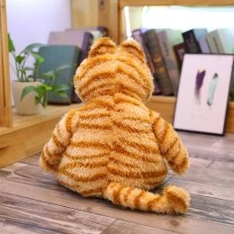 30cm Ugly Fat Orange Plush Toy Cat Stuffed Animals&Plushies Lifelike Yellow Tabby Cat Kitty Toy Soft Cat Doll Kids Birthday Gift