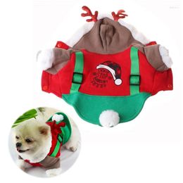 Dog Apparel Warm Pet Puppy Clothes Antlers Hoodies Christmas Halloween Cosplay Costume