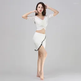 Stage Wear Belly Dance Top Skirt Set Practice Clothes Fashion Sexy Women Suit Carnaval Adults Performance Party Costume