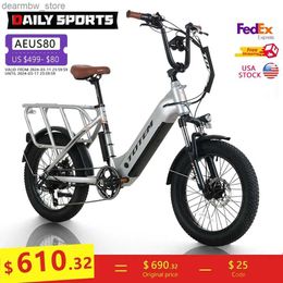 Bikes Tot Haur Ectric Bike for Adults 750W Electric Motor Ebike 48V 15Ah 20 Fat Tyre 7-speed Suspension Fork Ectric Bicyc L48