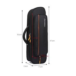 Musical Instruments Trumpet Bag Backpack Black Oxford Cloth Soft Storage Case Trumpet Bag 22.44 X 6.69 X 5.12inch