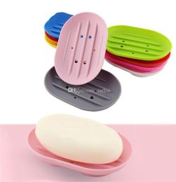 flexible silicone soap dishes anti skidding soap plate holder tray mouldproof soaps rack kitchen bathroom accessories WX918268649980