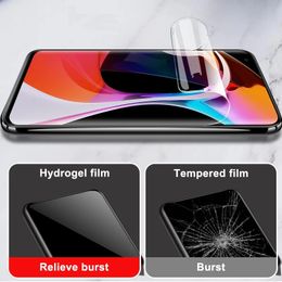 Hydrogel Film for Xiaomi Poco X3 Pro NFC F3 M3 M4 GT M5 Screen Protectors for Redmi Note 11 10 9 8 7 Pro 8T 9S 10S 9A 9C film