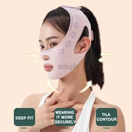 Face Massager V Face Breathable Band Cheek Lift Up Face Thin Mask Reduce Chin V-Line Bandage Shaping Double Face Anti Bandage Wrinkle A9V6 240409