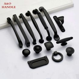 Handles Drawer Cabinet Furniture Kitchen Handles for Cabinet Knob Door Drawer Furniture Kitchen Knob Black All-match Hardware