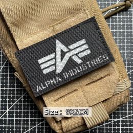 Alpha Armband Hook and Loop Reflective Morale Badge Military Patches Personality Army Fan Patch Tactical Backpack Stickers