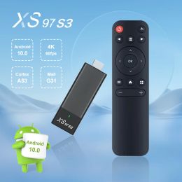 Box XS97 S3 Smart TV Stick Internet HDTV HDMI OS HDR WiFi 6 2.4/5.8G Android 10 Stick Portable Media Player for Google and YouTube