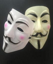 V Mask Masquerade Masks For Vendetta Anonymous Valentine Ball Party Decoration Full Face Halloween Scary Cosplay Party Mask WX9393981669