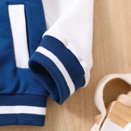 American Baseball Jersey Loose Plush Letters Embroidered New Casual Jacket Two-color Splicing Suitable for Autumn and Winter