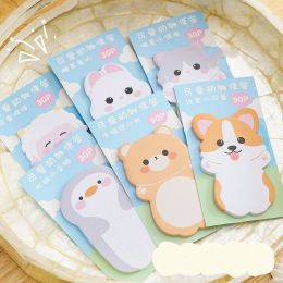 1 Pieces Lytwtw's Lovely Animal Rabbit Bear Dog Sticky Notes Memo Pad Paper School Supplies Planner Stickers Stationery