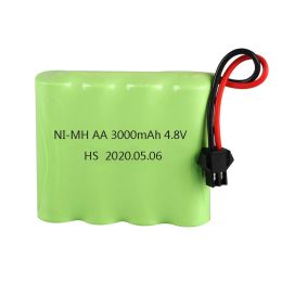 4.8V 3000mah NiMH Battery SM Plug and Charger For Rc toys Cars Tanks Robots Boats Guns Ni-MH AA 4.8v Rechargeable Battery Pack M