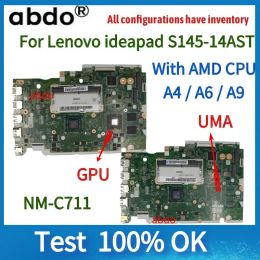 Motherboard nmc171 Motherboard.For Lenovo Ideapad s14514ast Laptop Motherboard, with A4/A6/A9 AMD CPU, 100% test, fast delivery