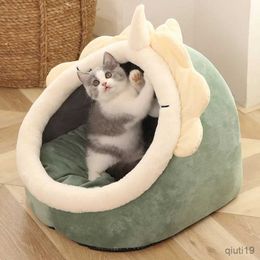 Cat Beds Furniture Pet Tent Cave Bed for Cats Small Dogs Self-Warming Cat Tent Bed Cat Hut Comfortable Pet Sleeping Bed Foldable Removable Washable