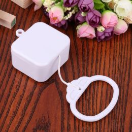 Pull String Cord Music Box White Baby Infant Kids Bed Bell Rattle Toy Gift Pull Plastic Ring Music Box For Rahms Lullaby