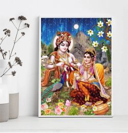 Wall Posters For Living Room Modern Home Decor Pictures HD Canvas Paintings 1 Pieces New Arrival Lord God krishna hindu Fashion