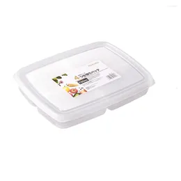 Storage Bottles 4 Grids Food Fruit Box Portable Compartment Refrigerator Freezer Organisers Onion Ginger Container Boxes