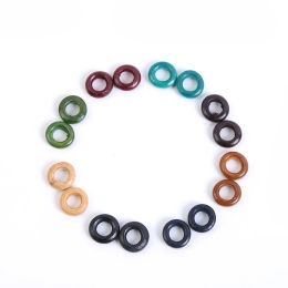 100pcs/lot 13mm Wood Hair Braid Rings Accessories Clips for Women and Girls Dreadlocks Beads Set